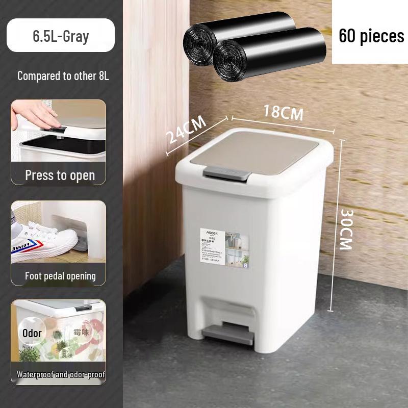 "Coș de gunoi cu pedală Sufengshang pentru bucătărie, baie și dormitor"