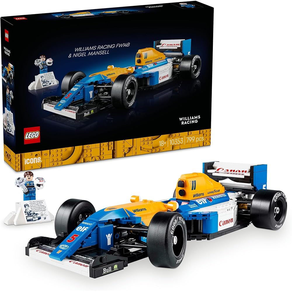 

LEGO Icons Williams Racing FW14B Model Kit 540 Pieces Building Blocks Toy for Adults and Kids Vehicle Car Miniature 10353