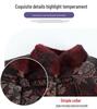 Warm Embroidered Cotton Tang Suit Jacket for Middle-Aged & Elderly Women - New Chinese Style, Fleece-Lined, Loose Fit
