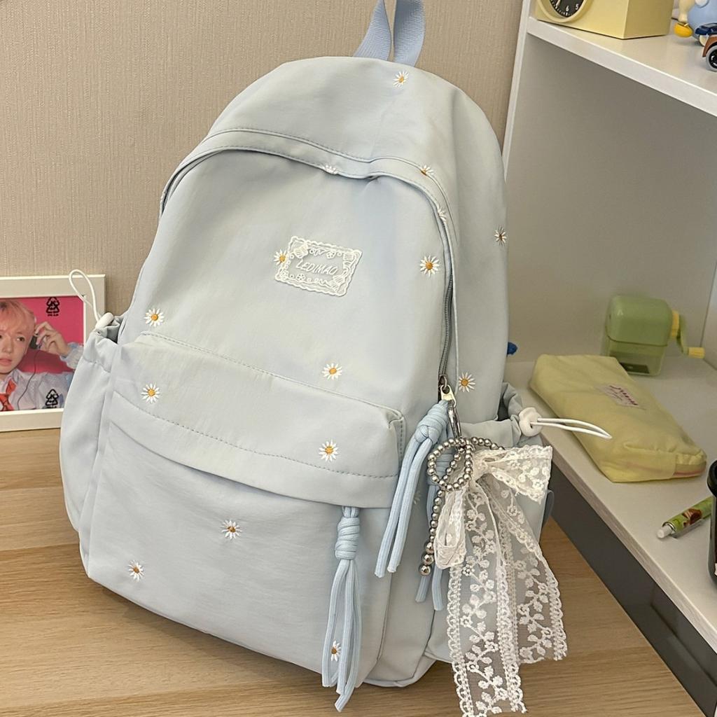 Schoolbag Solid color High value student schoolbag Simple ins Backpack Student versatile commuter backpack Sweet student schoolbag