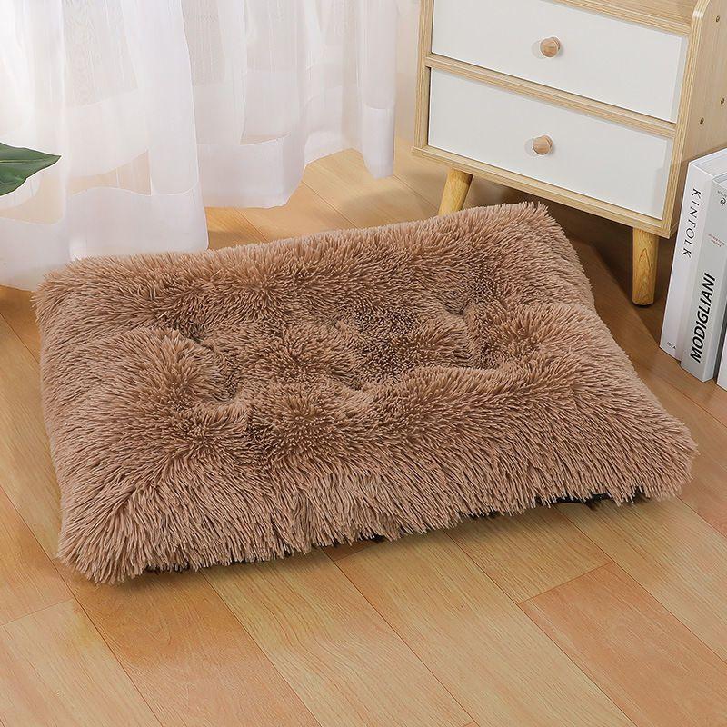 1pc Extra Large Fleece Lined Dog Bed & Cat Mat - Thickened Comfortable Warm Polyester, Easy To Remove & Washable