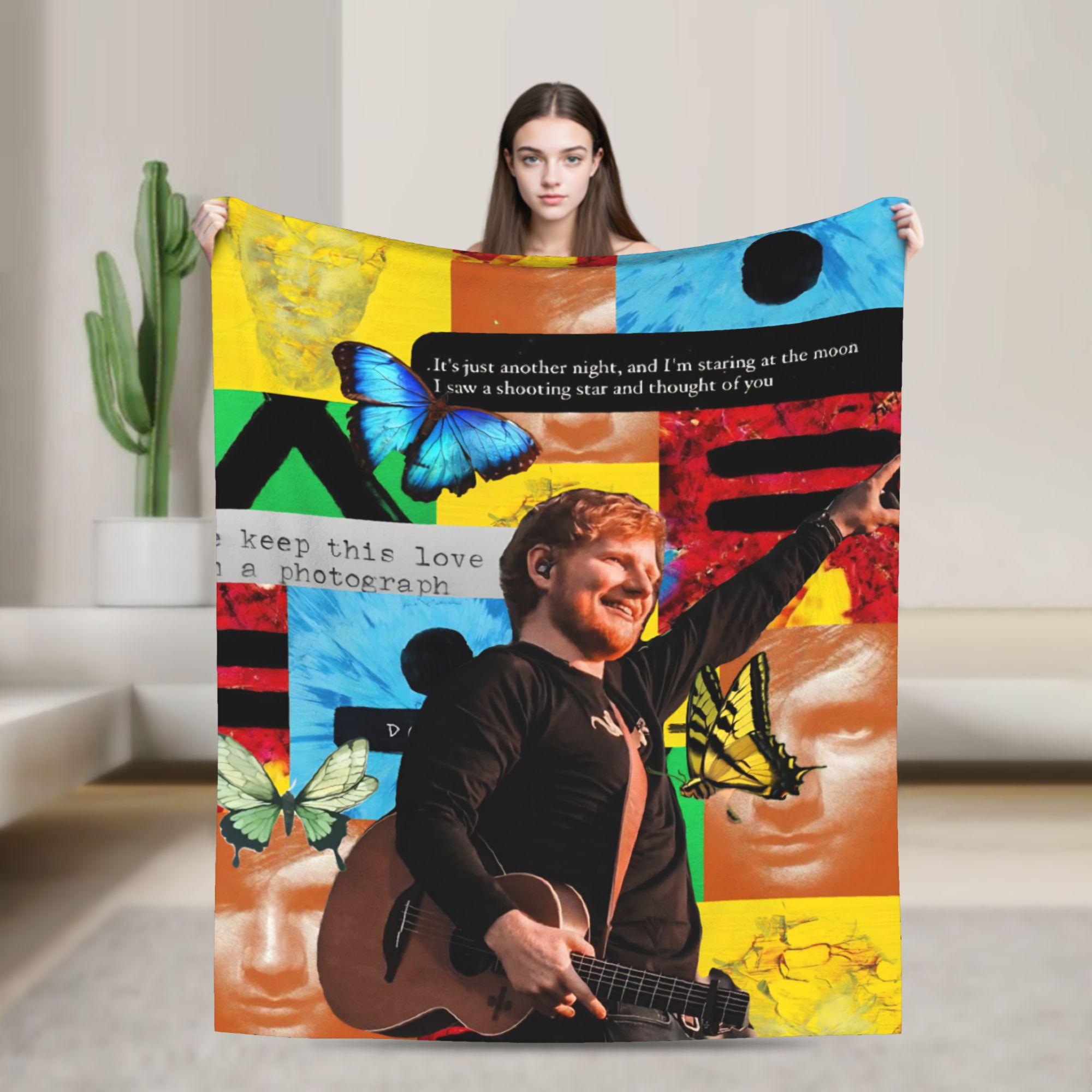 

Ed Sheeran Tour Flannel Blanket Soft Warm Throw Blanket for Couch Bed Picnic Print Bedspread Sofa Bed Cover 130x150cm