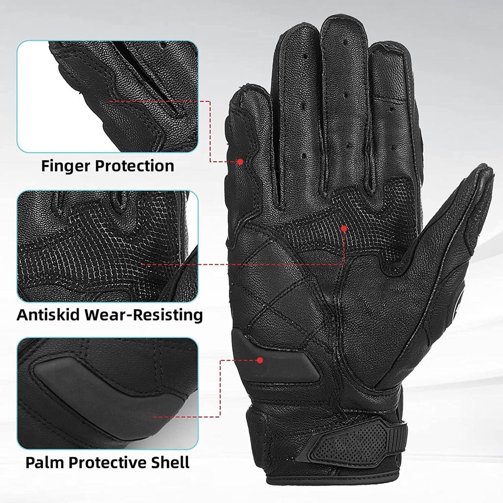 Motorcycle Racing Gloves PU Leather Waterproof Touchscreen Gloves for ATV Driving Motorbike Road Racing Gloves Men Winter Gloves