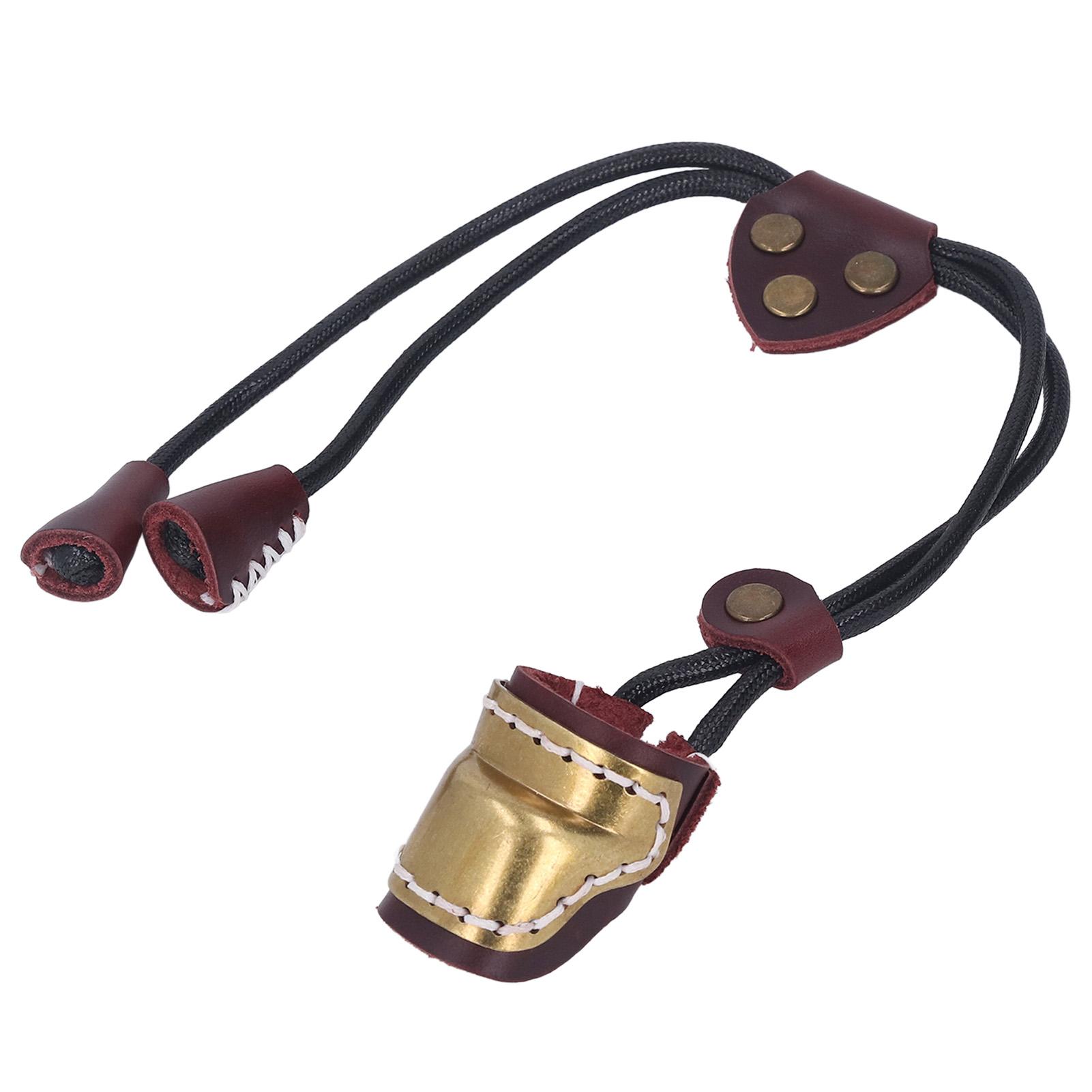 

Archery Leather Finger Guard Comfortable Regulating Ergonomic Simple Use Archery Bow Thumb Ring