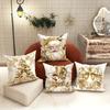 Christmas Decoration Pillowcase New Year Gift Santa Claus Garland Snowman Pattern Home Room Decoration Sofa Cushion Cover