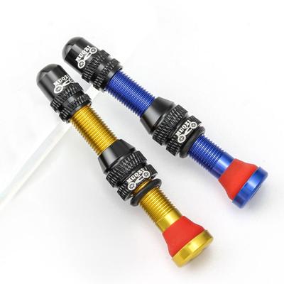 2PCS 40/60mm Bike Schrader Valve Tubeless Tire Valve Aluminum Alloy MTB Valve A/V CNC Nipple Wheel Valve Brass Core Durable