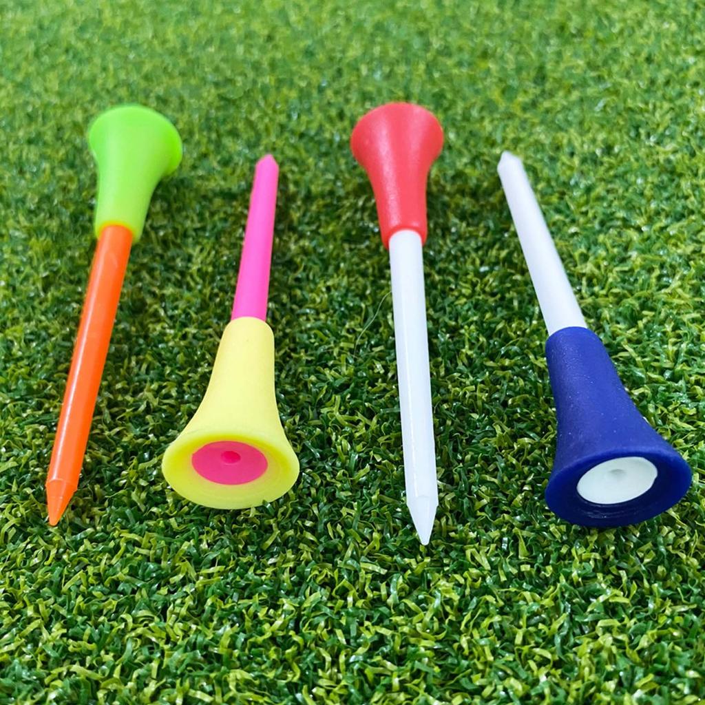 50Pcs 83mm Golf Tees - Assorted Colors Durable Plastic Practice Tees for Golf Training, Driving Range & Course Accessories