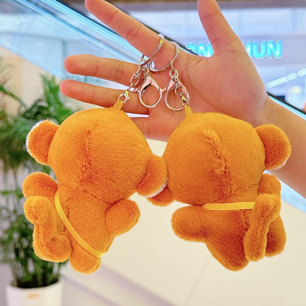 Adorable Pink Pig Plush Pendant Keychain – Cute Celebrity-Inspired Bag Charm Doll
