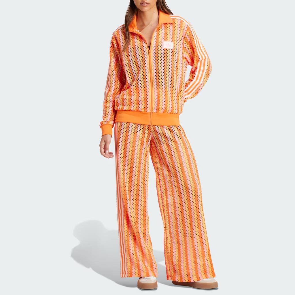 adidas Originals Pantaloni della Tuta Firebird Glow Estivo Donna Semi Lucidi Rosa Fucsia Arancione Nebbioso KC0759