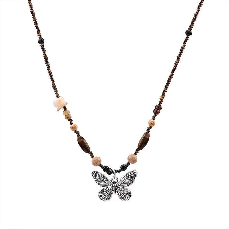 

Popular New Chinese Zen Ethnic Style Butterfly Necklace Female Versatile Retro Clavicle Chain 1111