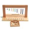 Montessori Zahlen 1-9 11-19 1-19 Internationale Version Perlenrahmen Mathematisches Spielzeug Farbige Perlen Zehnerschritte Brett Gruppe Lernspielzeug