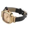 Women Leather Strap Watch Elegant Dainty Classic Vintage Retro Ladies Quartz Watch Gift Present Black