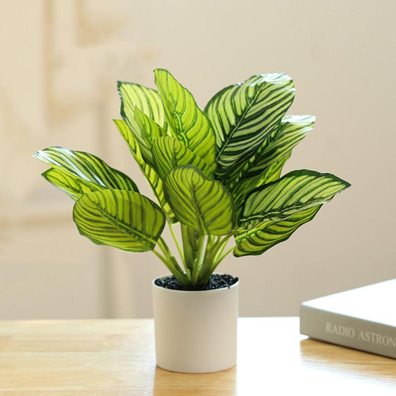 Fake Flowers And Leaves Green Plant Bonsai Creative Indoor Simulation Flower Artificial Plant Simulation Pot