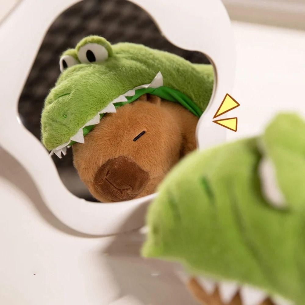 30/40cm Crocodile Capybara Plush Toy Simulation Capybara Green Crocodile Doll Home Decor
