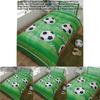 Soccer Print Duvet Cover And Pillowcase Set With Flannel Fabric For Cozy Night Sleep