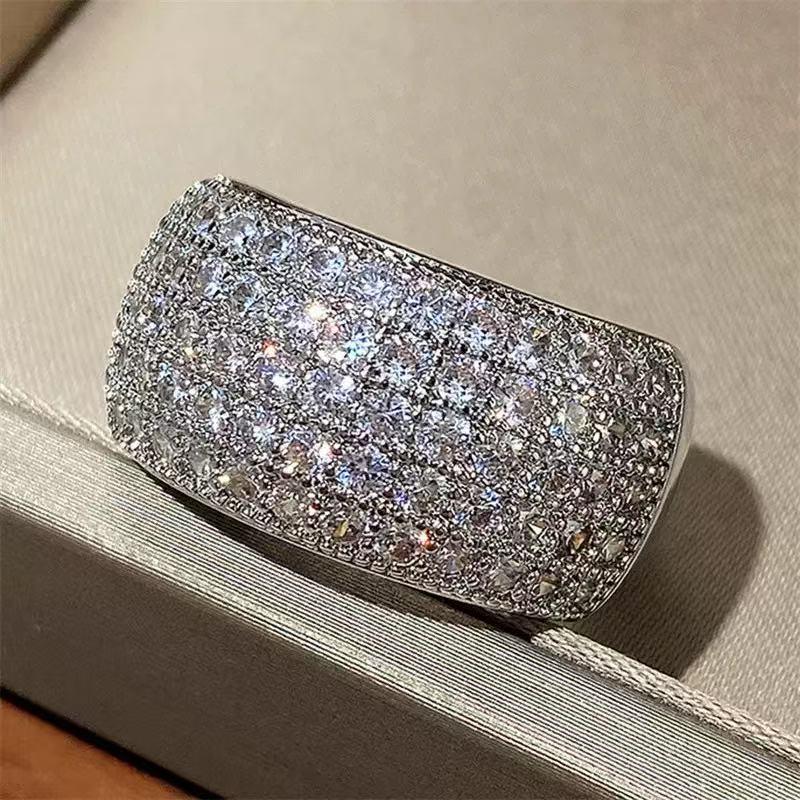 Fashion studded with zirconium seiko eight heart eight arrows male and female zircon rings 10