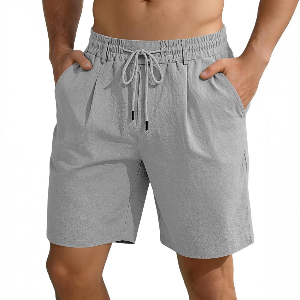 Men's Casual Cotton And Linen Loose Five-inch Shorts - Men's Breathable Sports Shorts