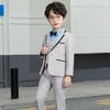 Autumn & Winter Boys' Three-Piece Suit: Handsome Blazer, Light-Colored for Baby's First Birthday/Flower Boy/Performance