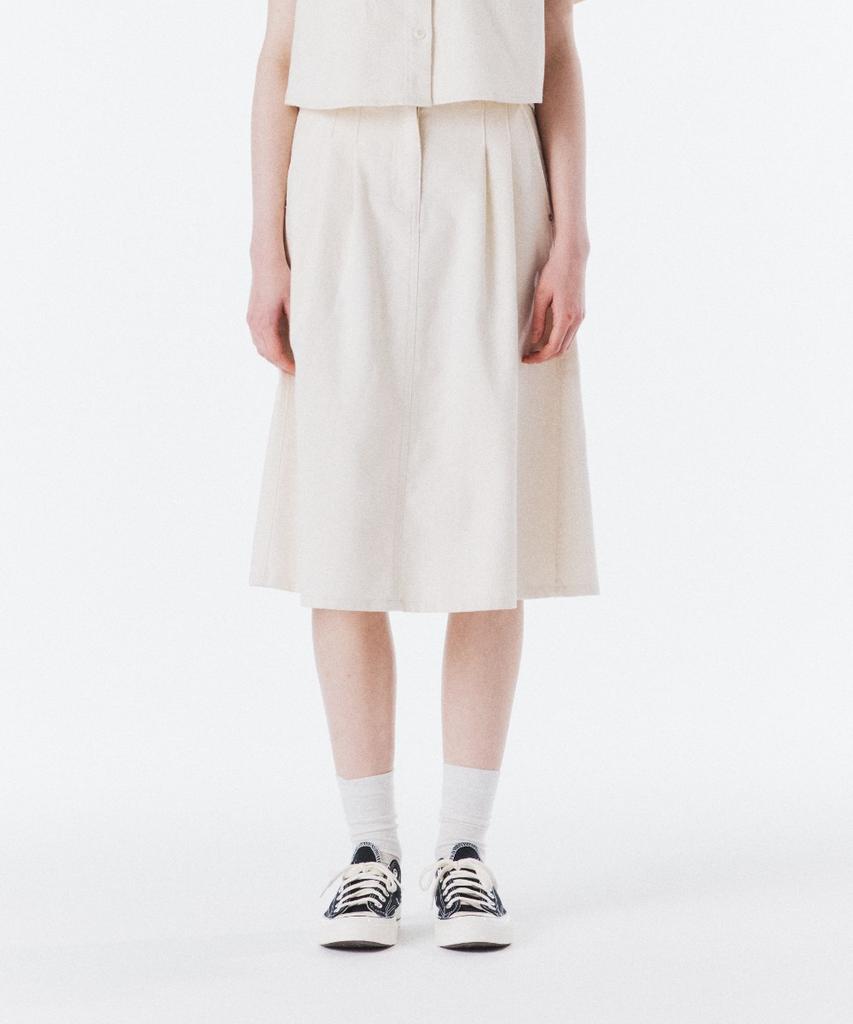 Brompton London W Denim Skirt - Ivory (P262Wsk483)