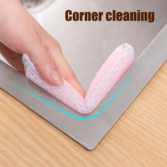 5/10Pcs Cleaning Sponge Unique Mesh Surface Strong Decontamination Lightweight Dishwashing Sponge Kitchen Tool