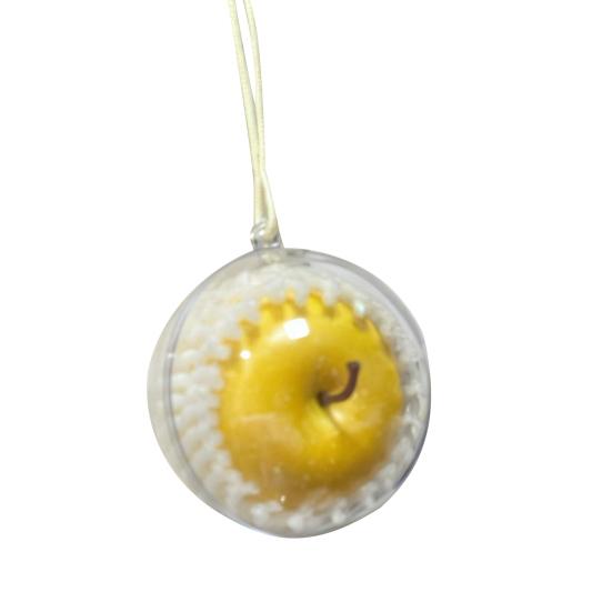 Christmas Fruit Pendant Red Fruit Car Rear View Mirror Charm Fruit Shaped Hanging Ornaments for Xmas Tree Auto Accessory
