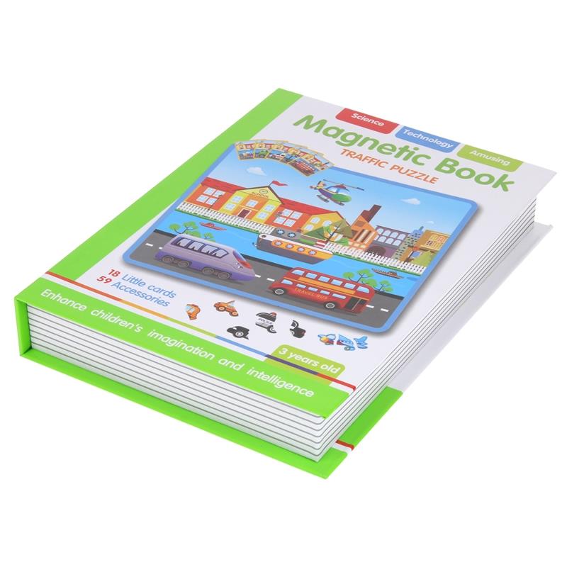 Puzzle Book Magnetic Magnets Puzzle Vehicles Cars Transport 77 pcs.