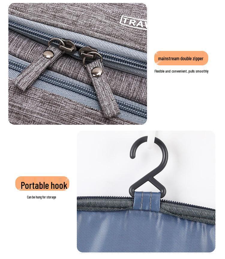 Kosmetyczka podróżna dla mężczyzn i kobiet - Przechowywanie na podróż służbową z separacją na mokre/suche, Zestaw do mycia i pielęgnacji, Organizer na kosmetyki