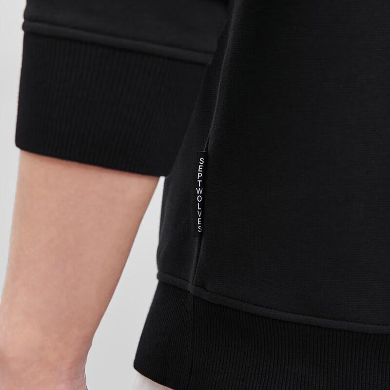 Seven Wolves Men's Fleece-Lined Embroidered Wolf Head Sweatshirt