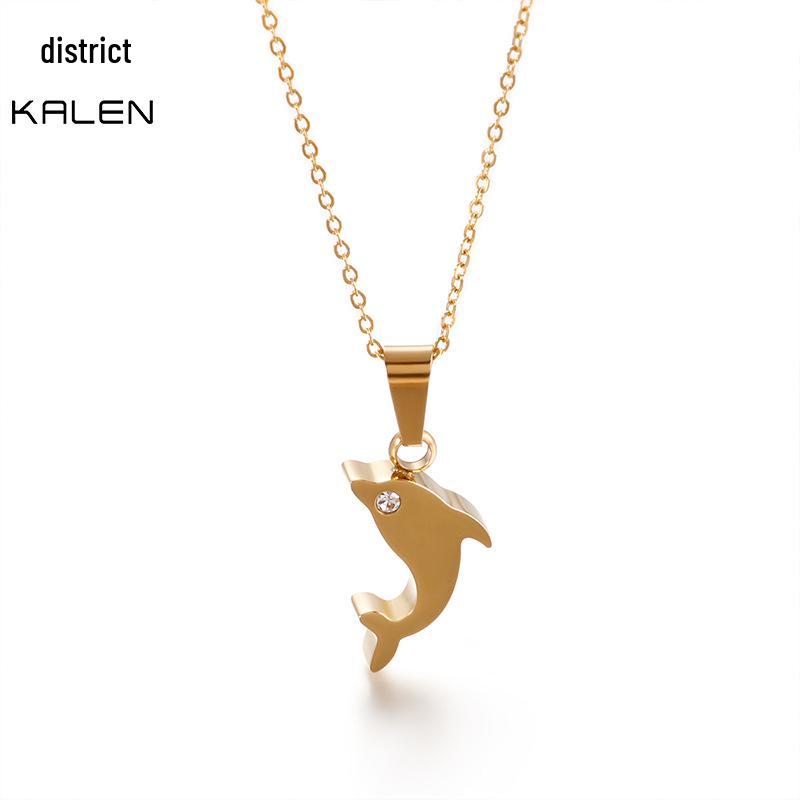 

Trendy Titanium Steel Fish Necklace