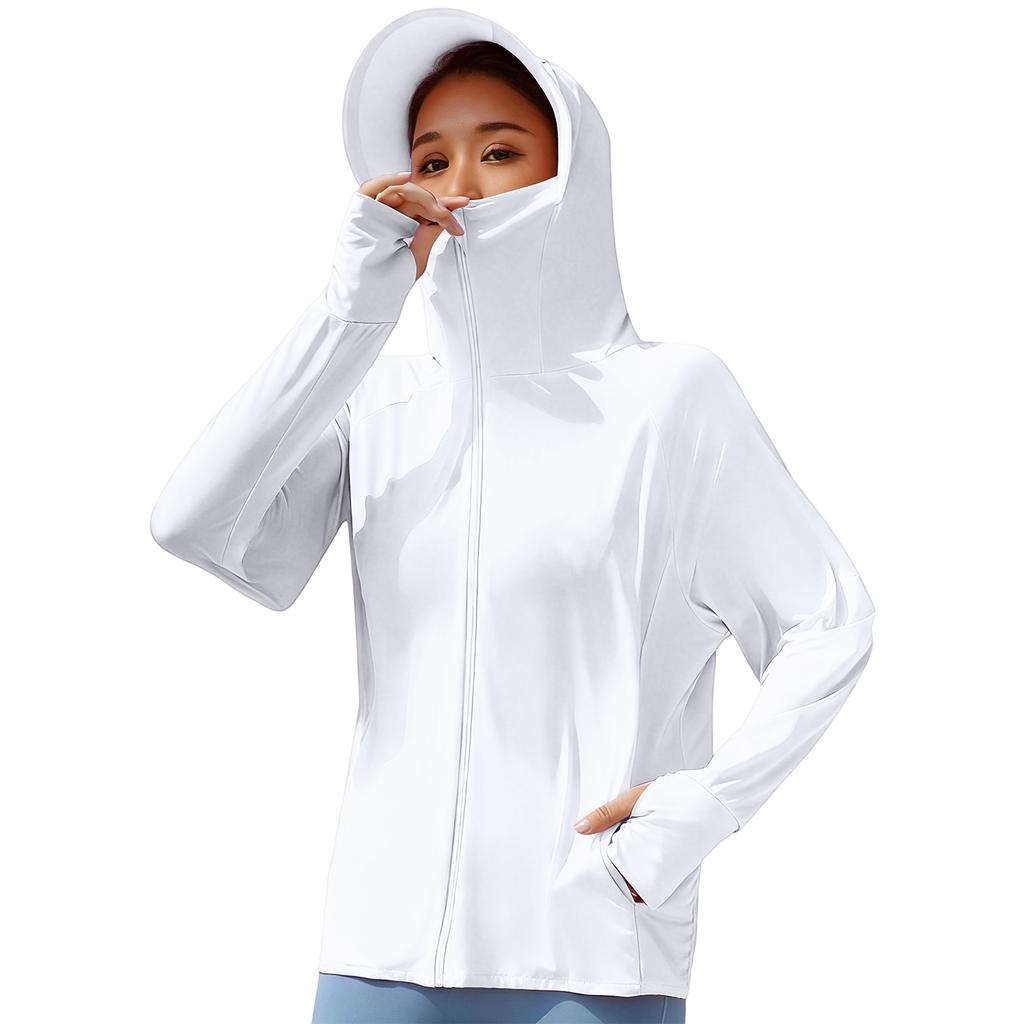 Women's Ice Silk UV Thin Breathable Loose-fitting Cycling Sun Clothing
