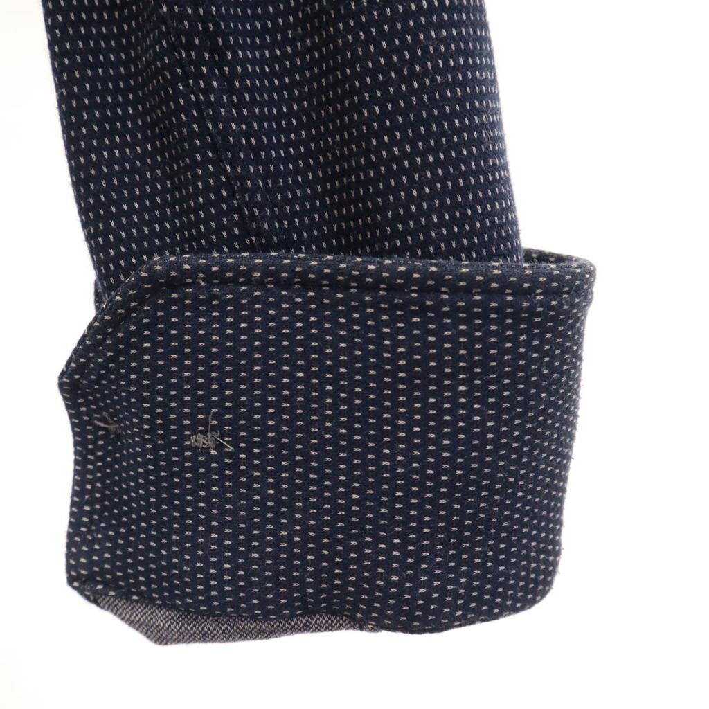 Emporio Armani Overall handle Long sleeve Cotton shirt 42 Navy Men's Used