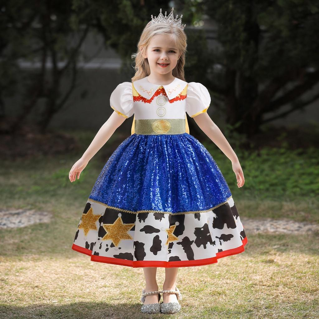 Toy Girl Story Jessie Cosplay Dress Ideal Parties Clothes Props Makeup Princess