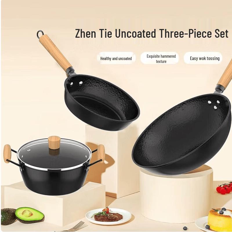 

ASD Zhen Tie 3-Piece Uncoated Iron Cookware Set