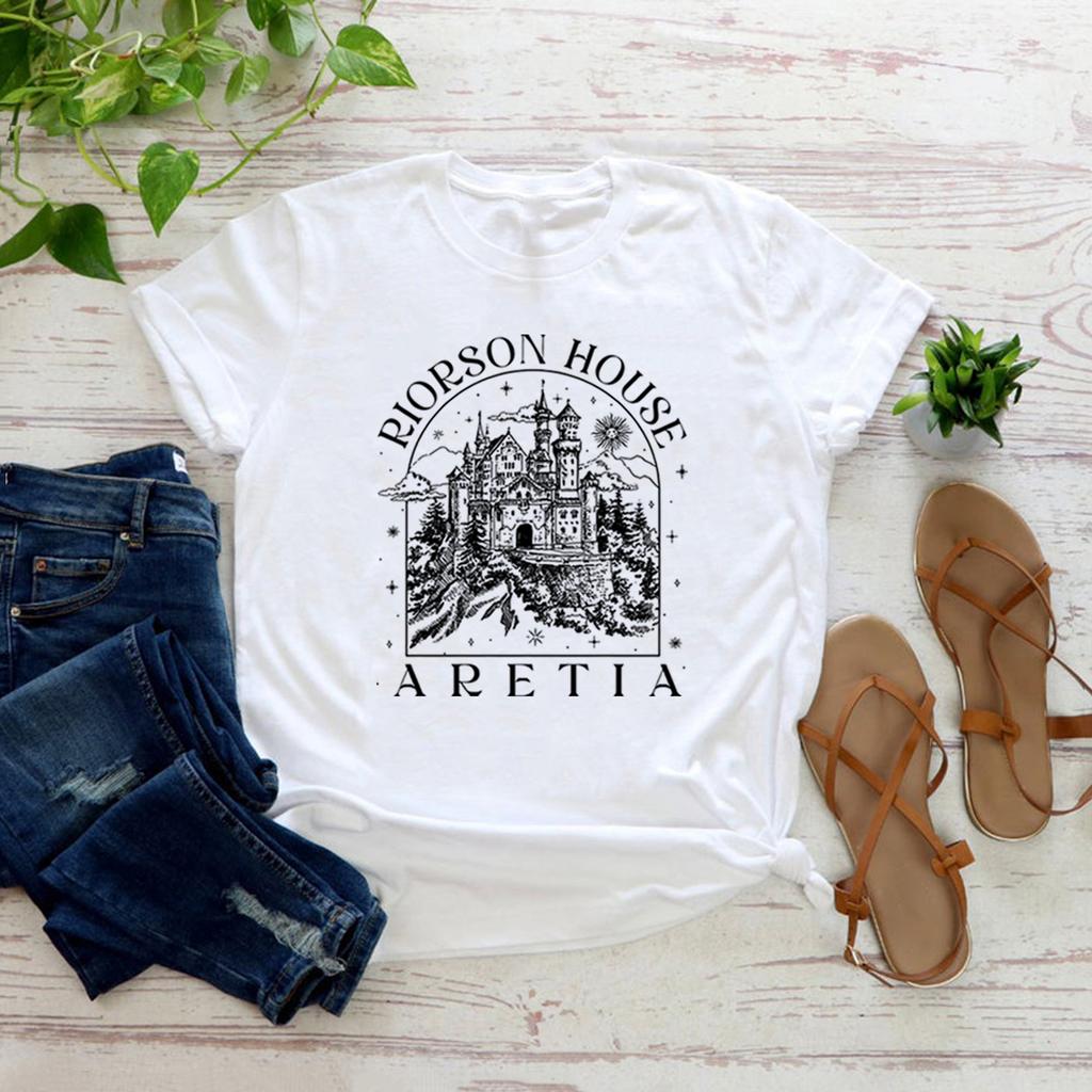 Iron Flame T-shirt Xaden Riorson House T Shirt Unisex Vintage Graphic Tees Casual Short Sleeve Round Neck Tshirt Bookish Gift