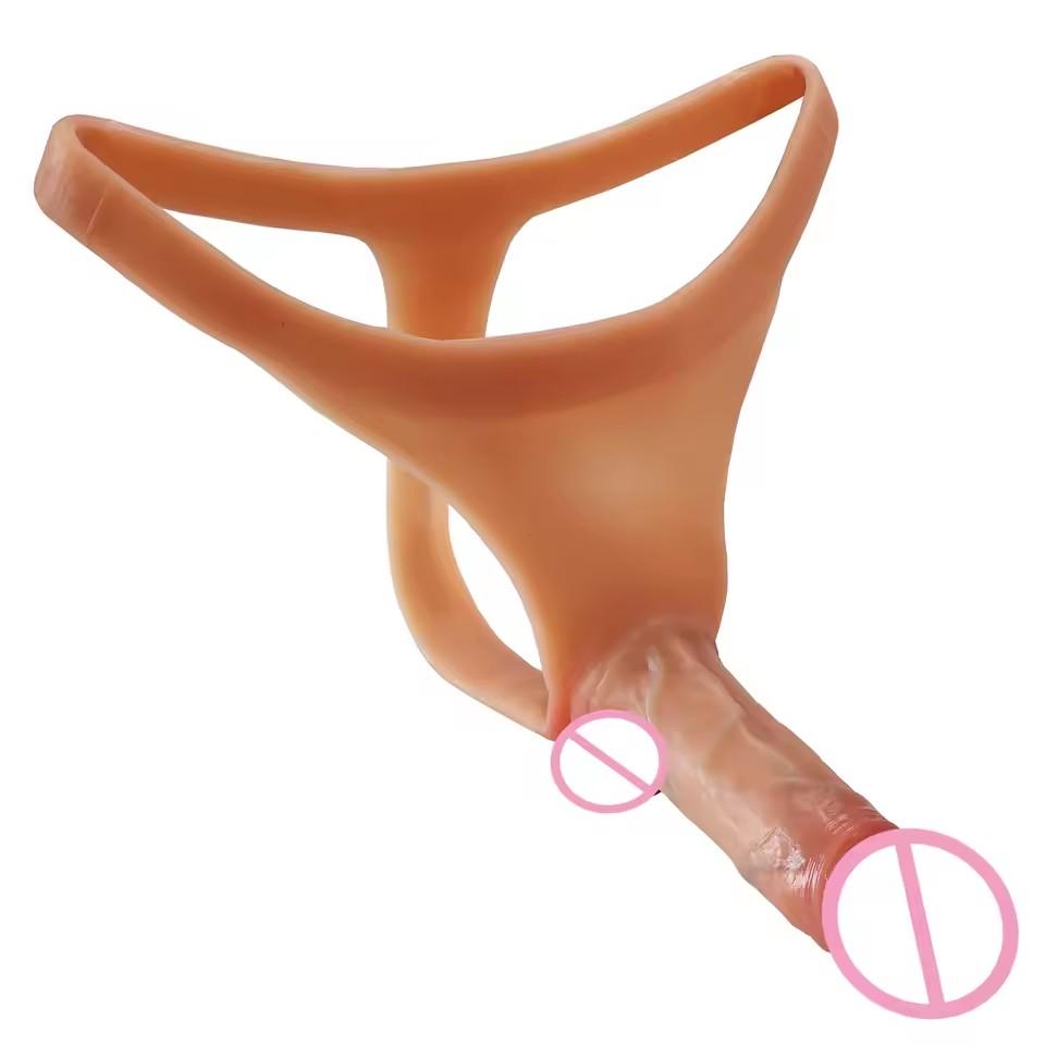 Silicone Double Penis Dildo Wearing Pants Dick Realistic Penis Sex Toys For Lesbian Couple Dildo Masturbator Adult Toys Sex Shop