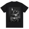 Funny Black Cat Y2k Kitten Meme Print T Shirt Men Women Vintage Fashion T-shirts Oversized Cotton Casual T-shirt