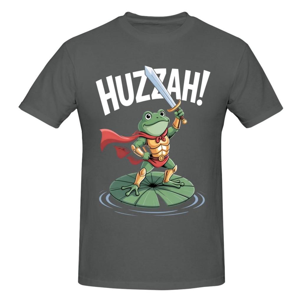 Unisex Huzzah Frog Samurai Awesome T Shirt Streetwear Cotton T Shirts For Unisex