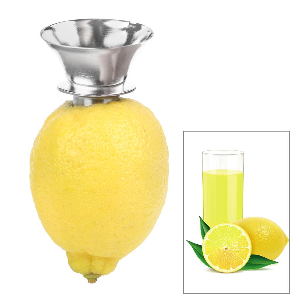 Fruit Tool Juice Squeeze Manually Lemon Squeezer Hand Juicer Pourer Screw Stainless Steel For Lemon Orange Limes Citrus