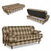 Schlafsofa Sally ausklappbar für Schlafen Family Möbel kariert braun - beige