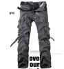 Herren Casual Multi-Pocket Washed Arbeitshose, Übergröße, Outdoor-Stil, Europäisches und Amerikanisches Design