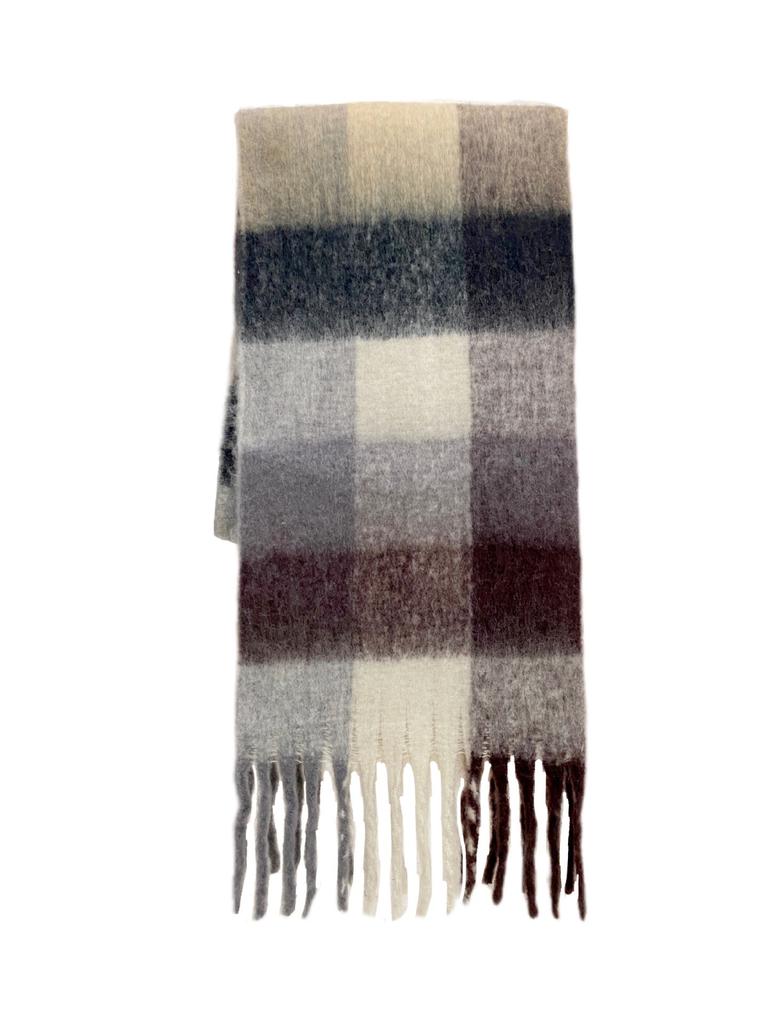 New AC plaid mohair scarf soft waxy warm scarf autumn and winter imitation cashmere shawl women
