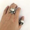 Skeleton Head Ring 316L Stainless Steel Jewelry Polishing Men Boys Punk Biker Ring Size 6-15