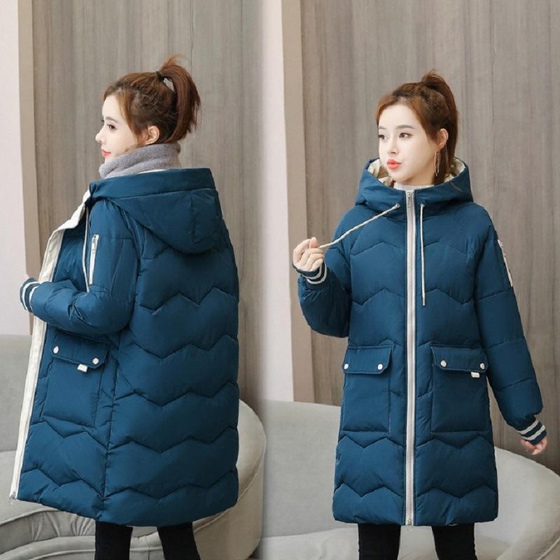 Padded Clothes Women's Medium and Long Loose Winter Coat Thickened Padded Jacket Bread Clothes Padded Jacket Padded Coat