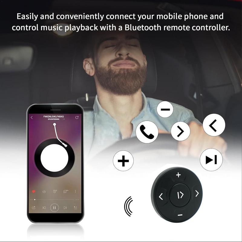 Wireless Steering Wheel Control Smart Wireless Media Button Remote Control Button Media Phone Controller Supplies For Vehicle