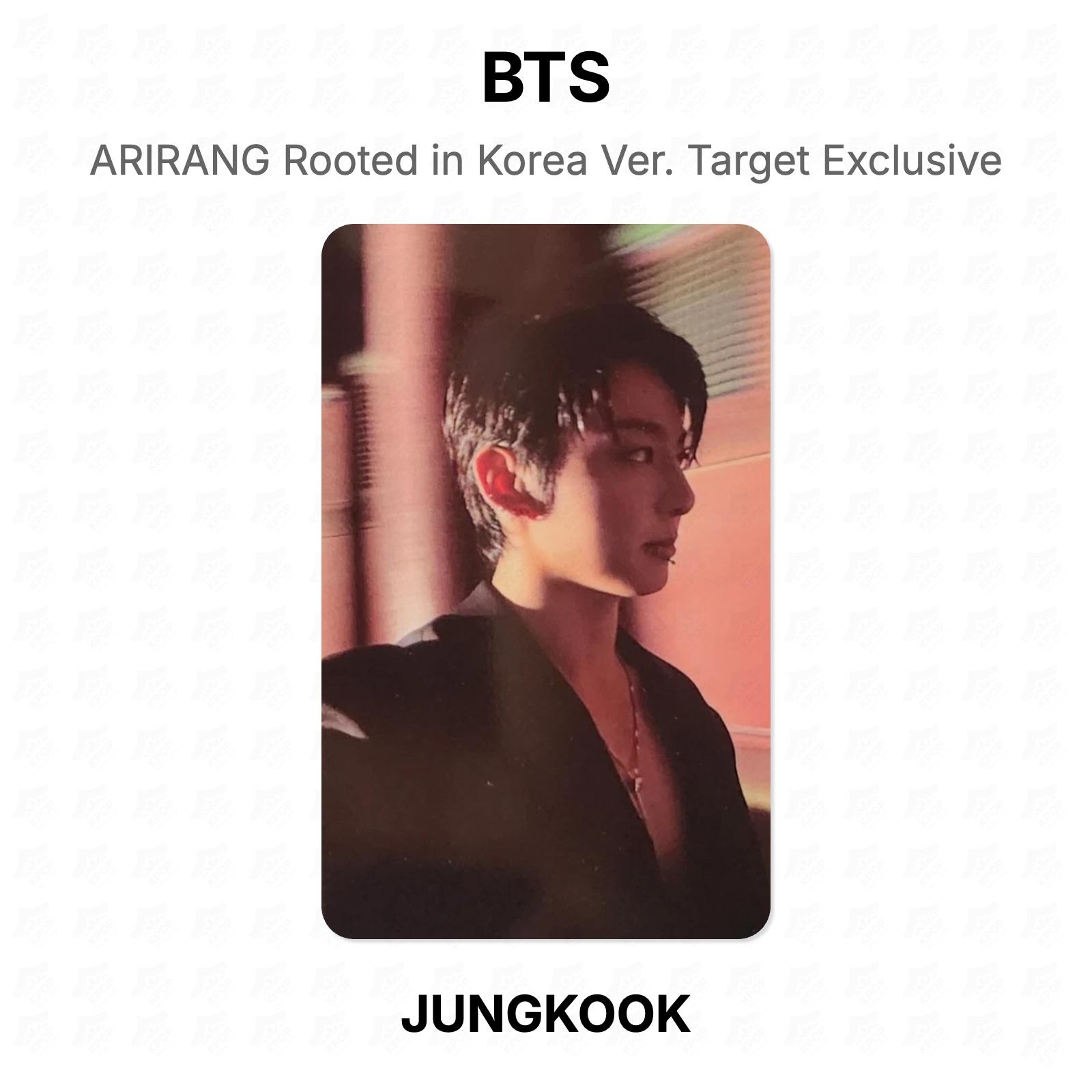 BTS АРИРАНГ Укорененный в Корее Вер. Официальная фотокарточка, эксклюзив Target JUNGKOOK