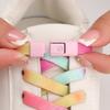 Rainbow Press Lock Shoelaces No Tie Shoe Laces Without Ties Elastic Laces Sneaker Flat Shoelace for Shoes Adults Kids