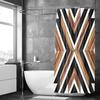 Bohemian Aboriginal Badezimmer Dekorativer Duschvorhang Moderner Neutraler Stammes-Holzstrukturierter Badezimmer Dekorativer Duschvorhang