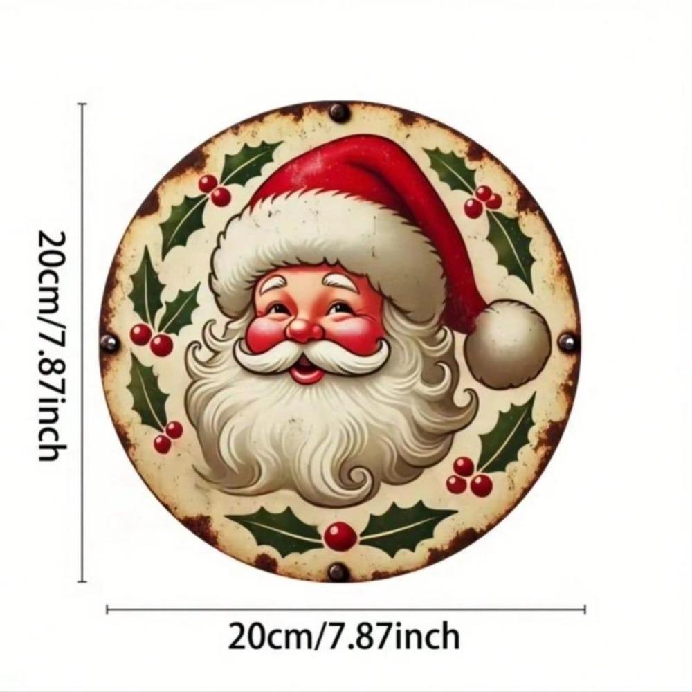 Christmas Santa Claus Metal Sign Iron Wall Art Home Cafe Bar Decor