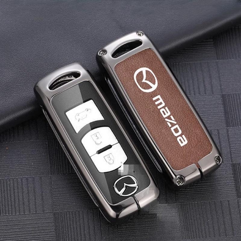 2025 Gorąca skórzana osłona kluczyka samochodowego Etui na kluczyk Do Mazda 2 3 6 Axela Atenza CX-5 CX5 CX-3 CX-7 CX8 CX-9 2016 2017 2018 2/3 Przyciski Auto