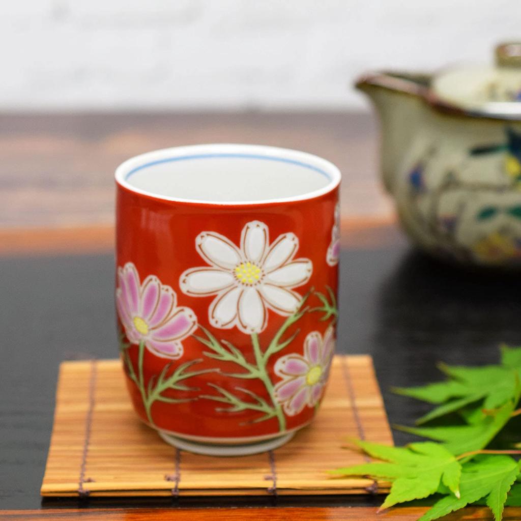 Waza No Kura Kutani Ware Teacup Cosmos Stylish Teacup Pottery Brand Japanese Tableware 60th Birthday Gift